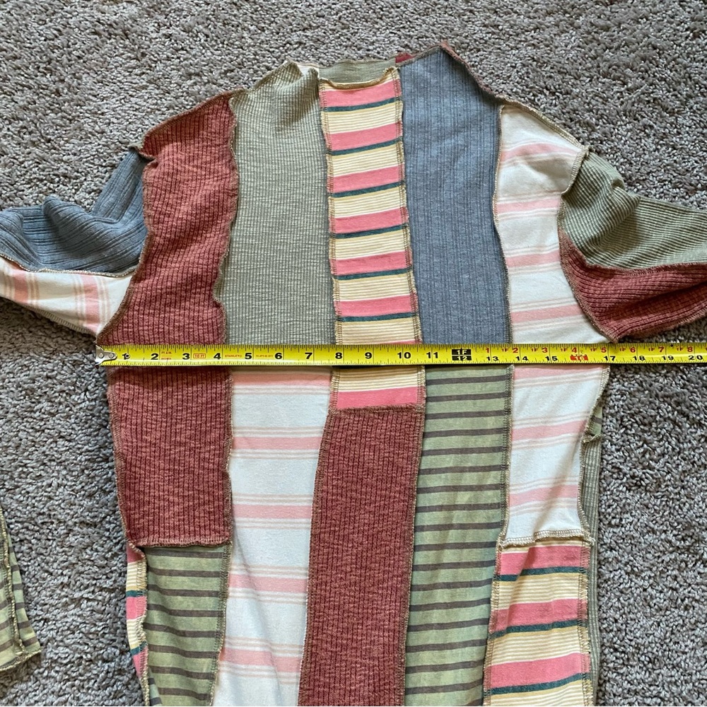 Colorful Patchwork Long Sleeve Top size Large - Picture 6 of 6